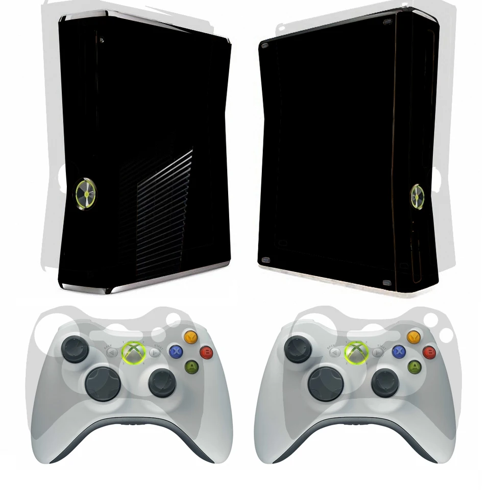 Transparentné číre chránič nálepiek s vinylovou pokožkou pre nálepky Microsoft Xbox 360 Slim a 2 Controller