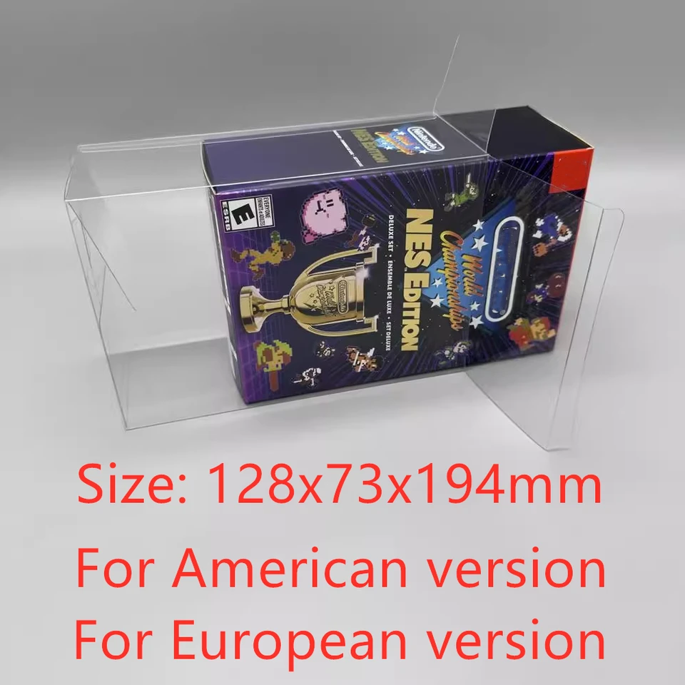 Transparentný ochranca boxu pre majstrovstvá sveta NES/Nintendo Zhromažďovanie škatúľ TEP Storage Game shell Clear Case Case