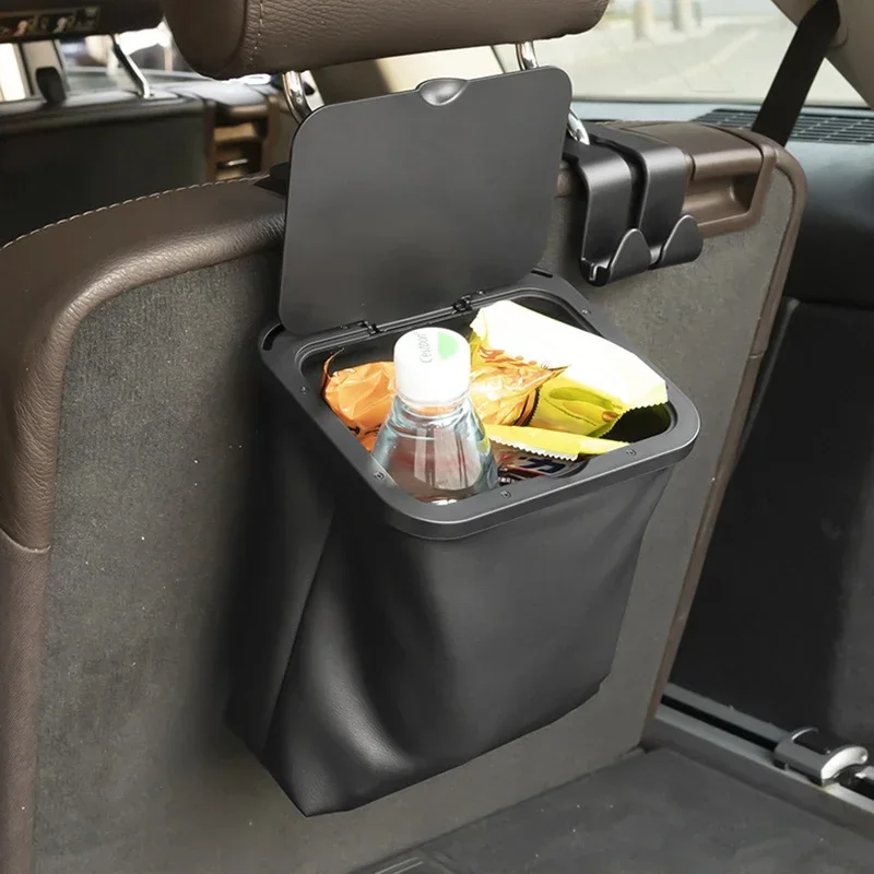 Trash Can Bin Car Autori Organizátor odpadky na autá Skladovacie vrecká na prenosnú vodotesnú pokožku prenosné vonkajšie pokožky