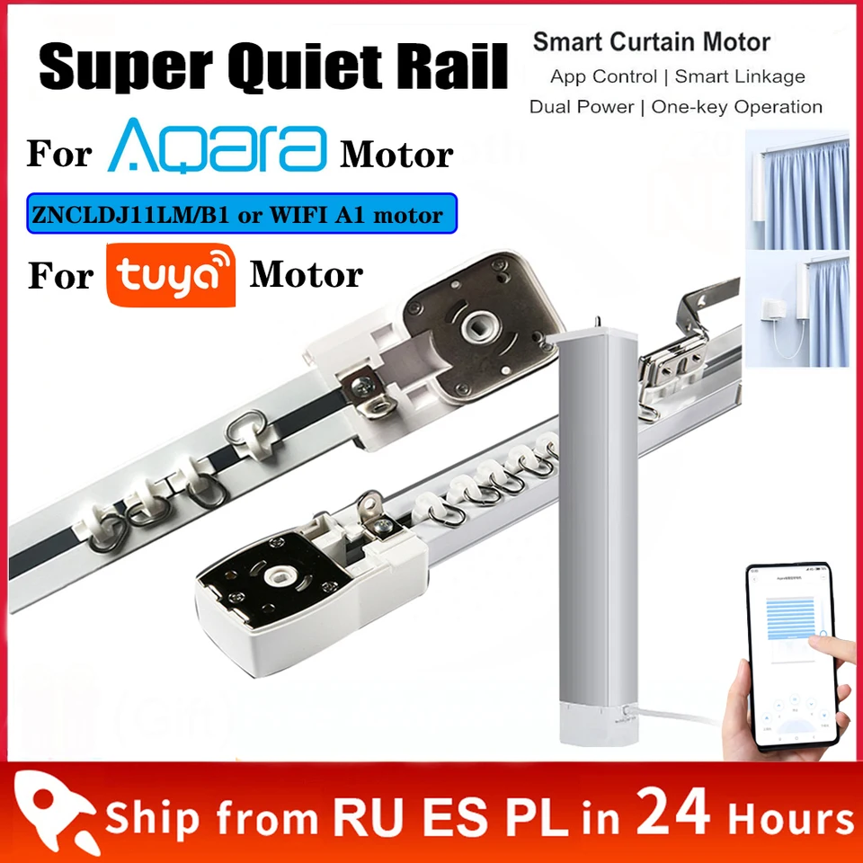 Trať Aqara Super Silent Electric Curtains pre ZigBee/A1/B1/Tuya/C2/C3 WiFi Curtain Motor