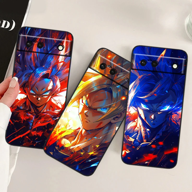 Trend D-Dragon Ball Z Art pre Google Pixel 9 8 7a 7 6a 6 5a 5 4 4a XL 5G Čierny kremíkový nárazový škrupina Soft Soft Pase Puzdro