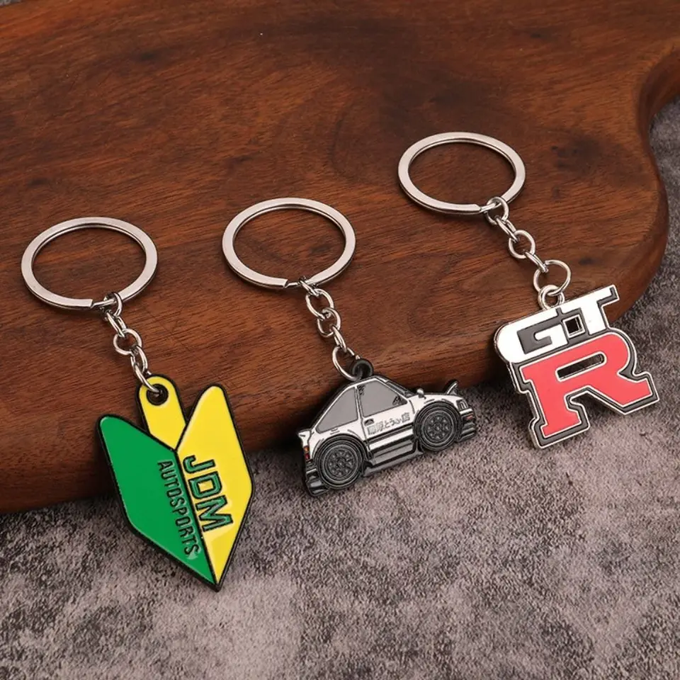 Trend karikatúra Modifikácia automobilu Keychain AE86 Držiteľ kovov kovový kľúče z nehrdzavejúcej ocele Zinok zliatiny prívesok batoh