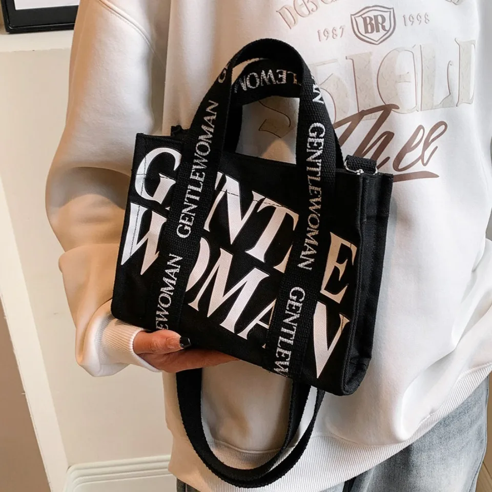 Trendy gentle woman tlač na plátno tašku kabelku veľká kapacita taška na rameno tote tašku neformálne taška na posol denný dochádzkový taška