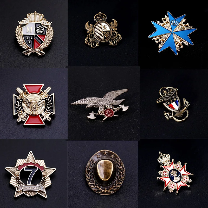 Trendy Metal Academy British Style Retro Star Badge, Brošňa, kabát a odznaky
