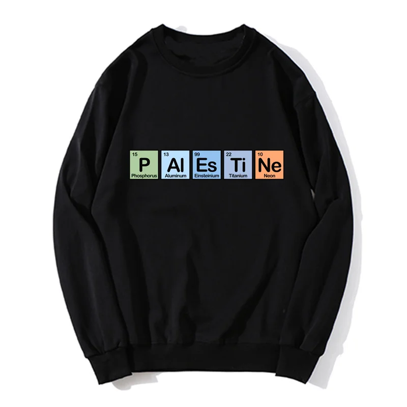 Trendy Palestína vyrobená z prvkov muži Cotton Hoodie Pullover mikiny gaza palestínsky módny unisex sveter