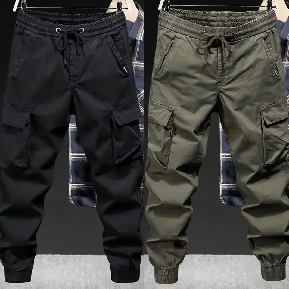 Trendy Značka Príležitostné nákladné nohavice Pánske voľné farebné nákladné nohavice Americký štýl ležérne na jar jeseň