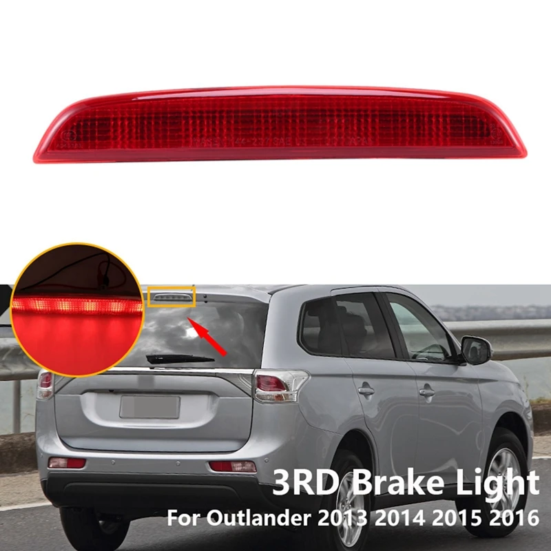 Tretie brzdové svetlo, zadné zadné svetlá zastavovacia lampa pre Mitsubishi Outlander 2013-2016 8334a113 Red Shell