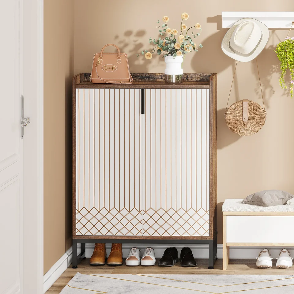 Tribesigns Modern Shoe Cabinet pre vstup, 25 párov topánok s dvera
