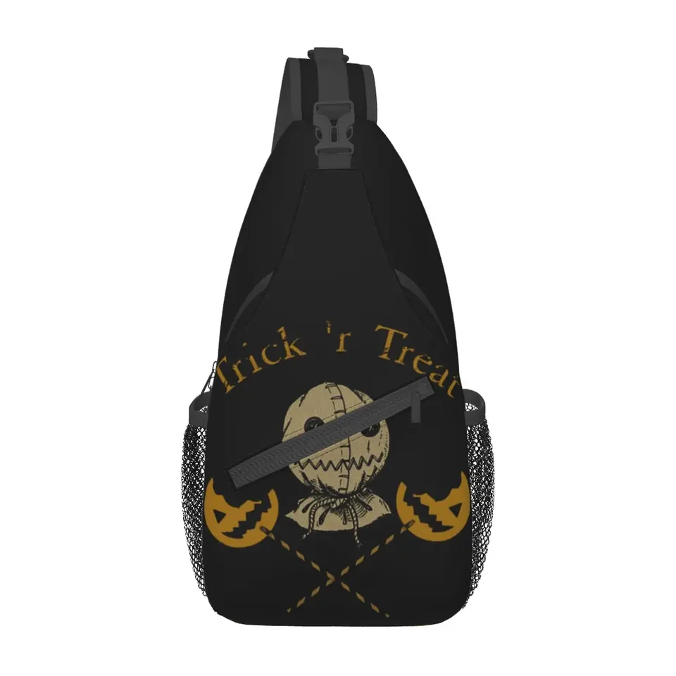 Trik 'r lieči Sam Lollipop Small Sling Bags hrudník krížový rameno rameno batoh cestovného turistického turistického batohu Horor Halloween Pack