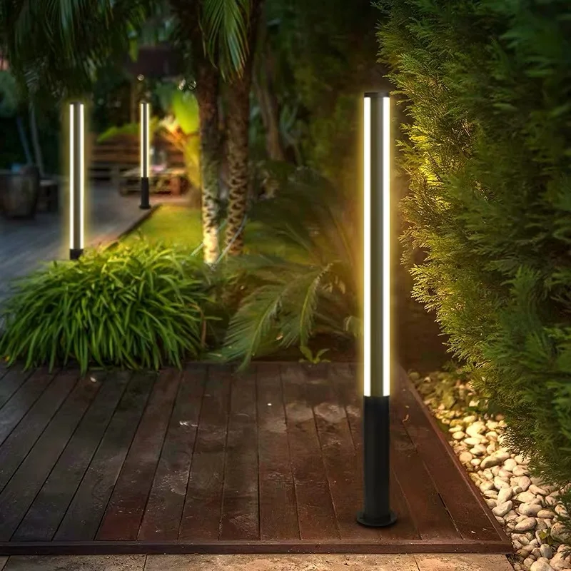 Trilaterálna luminiscencia LED LOD LAGN LAMP OUTDOROPORE Vodotesná maska ​​akrylovej lampy 110V 220V LAGNE SVETLO NA VILLA DECORÁCIA