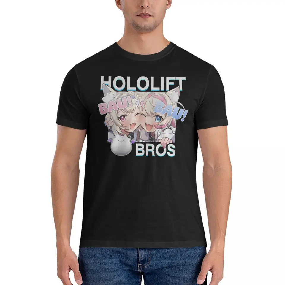 Tričko Bros pre mužov Hlololive Fashion 100% bavlnené odpaliská posádka krátky rukáv tričká Grafické tlačené vrcholy