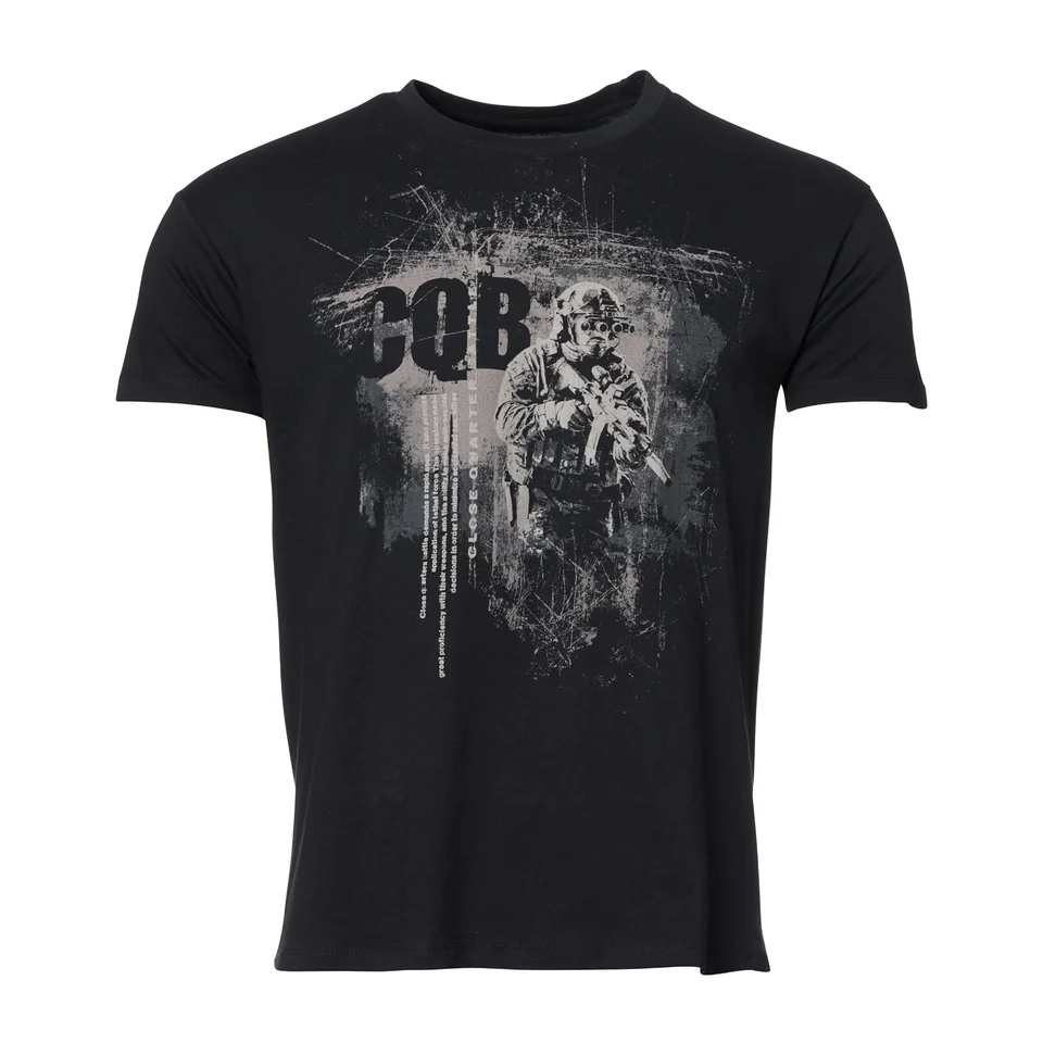Tričko CQB Close Quarter Battle. Prémiové bavlnené krátke rukávy O-Neck Tirk Nové S-3xl