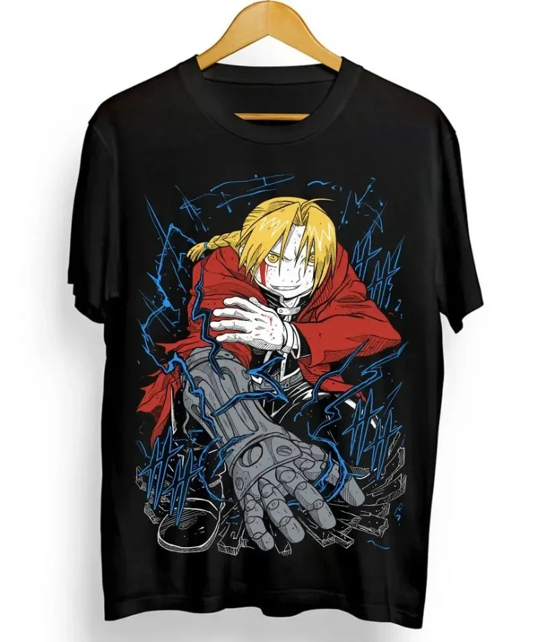 Tričko Edward Elric Fullmetal Alchymist Brotherhood FMA Alphonse čierne košele košele pre ženy oblečenie harajuku y2k top