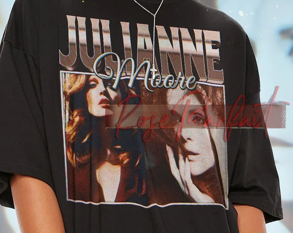 Tričko Julianne Moore - Fanúšikovia Julianne Moore Julianne Moore Vintage Tees Julianne Moore dlhé rukávy tričko Julianne Moore B