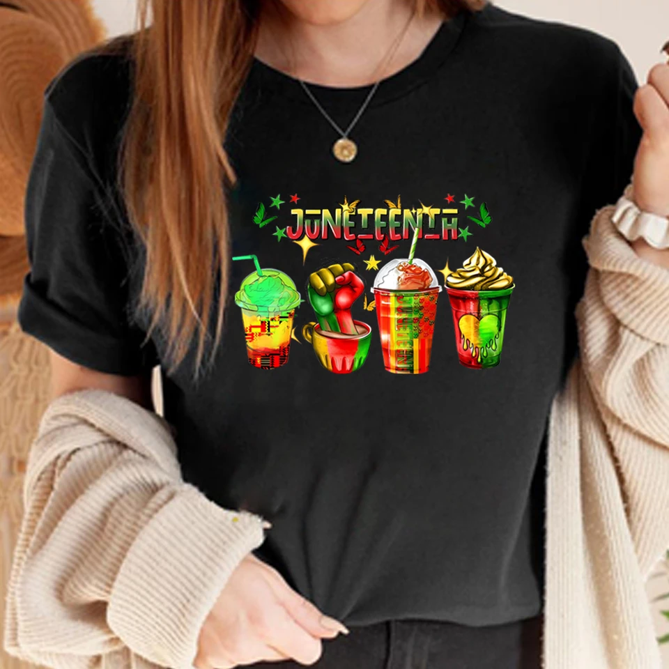 Tričko Juneenth Coffee Tričko Čierne životy Tričko Humánne práva Tshirt Čierna história mesiaca Tee Rovnosť Top unisex príležitostné topy