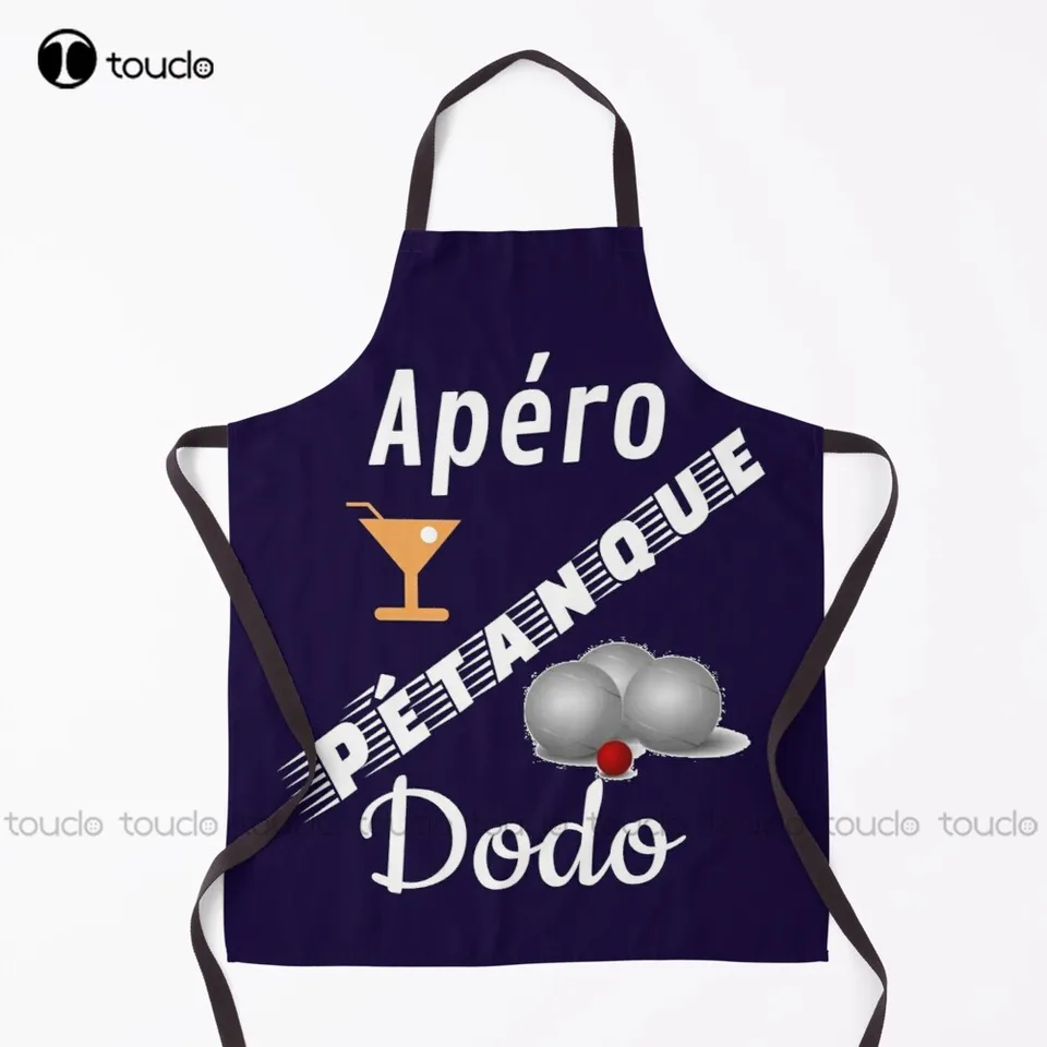 Tričko Petanque Apero Petanque Dodo Humor Darček pre námorné modré pozadie zástera Barber zástery pre ženy unisex dospelí