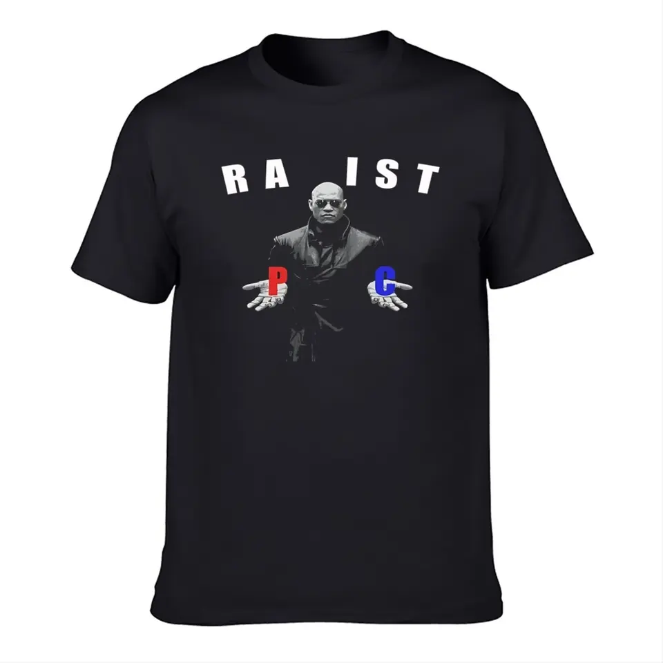 Tričko rasistického Morpheusa Funny Red Red Pill alebo Blue Matrix Meme Darčekové tričko Pohodlné priedušné ležérne športové módne trend