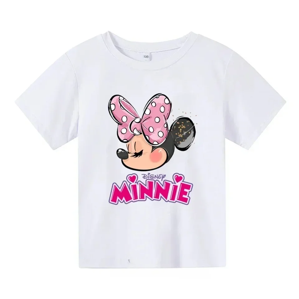 Tričko z bavlny Detské tričko Summer anime karikatúry dievčat 2024 Kawaii Barbie krátky rukáv Y2K Detské oblečenie Streetwear detské tričko Topy