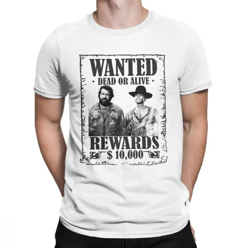 Tričká muži Bud Spencer Terence Hill Want Lo ChimaVano Classic Epic Movie tričko 100% bavlnené odpaliská grafické topy Vintage Tričko