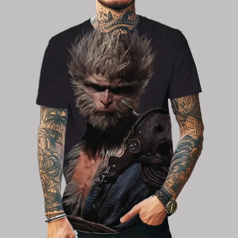 Tričká pre mužov Dospelí Kids Hot Game The Black Myth Wukong Graphic 3D Print Tshirt Crewneck Tričko Funny Clothes 2024 New