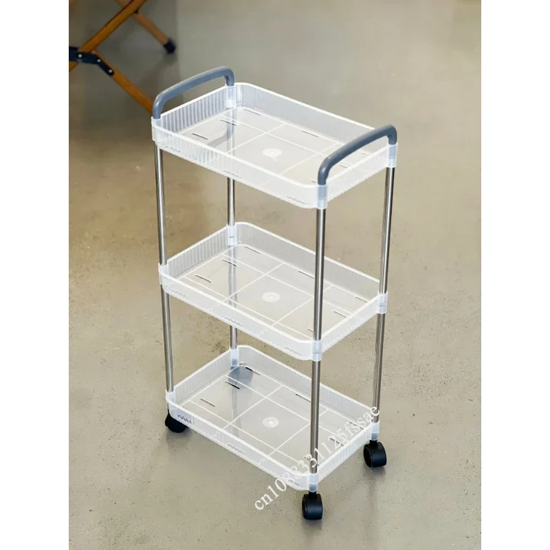 Trolley Bookshelf Kitchen Storage Rack Kuchynský roh roh s úzkou štrbinovou skladovou skrinkou Kúpeľňa obývacia izba Organizátor EcoCo Book