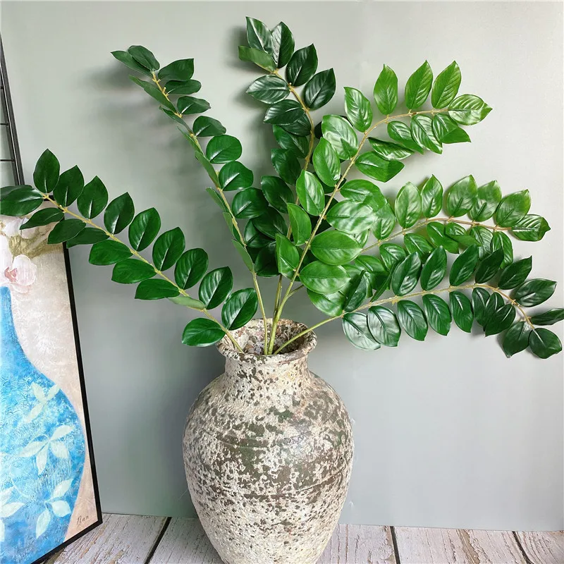 Tropický strom Veľké umelé rastliny vysoký 28''fake eukalyptus pobočka Plastové rastliny False ficus pre domácu obývaciu izbu Štúdia Deco