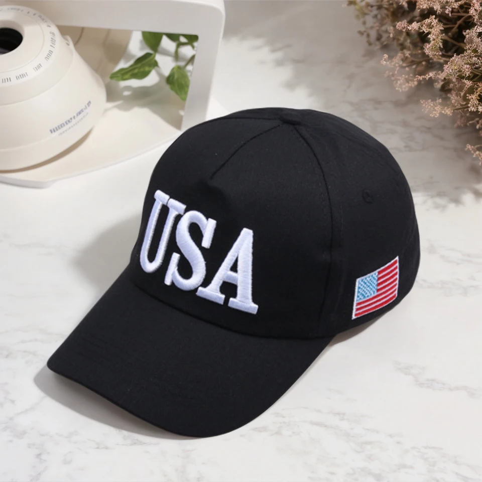 Trump 2024 USA Hat Fashion Baseball Cap Cap Pusible Prezident Volebné čiapka priedušná výšivka otec klobúk pre vonkajšie športy