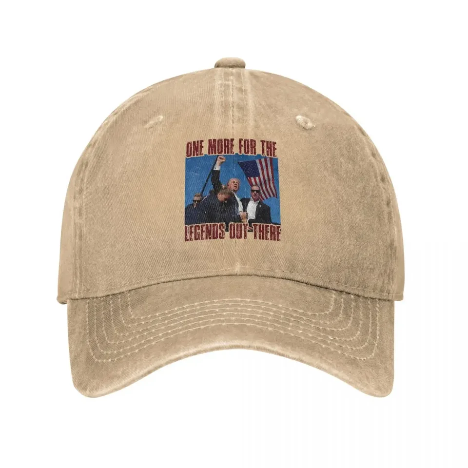Trump Fight 2024 Shot Volebné volebné baseballové čiapky Vintage zúfalé umyté pokus o atentát Sun Hat Unisex outdoor nastaviteľný