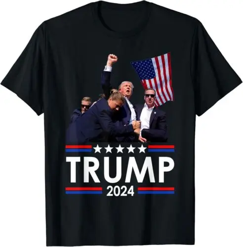 Trump Fist Pump Shot na Trump 2024 Trump prežije tričko Unisex Rally Unisex