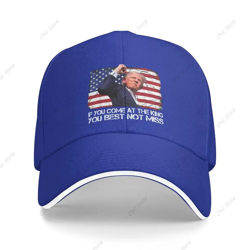 Trump Rally Shot Unisex Baseball Caps Fashion prispôsobiteľné klobúky pre mužov pre ženy