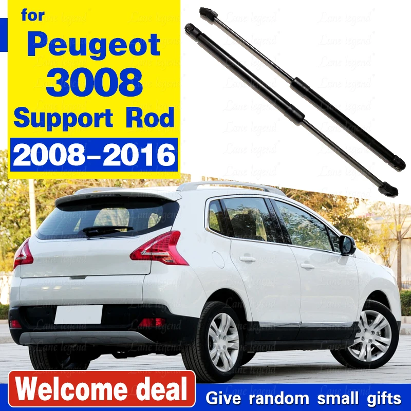 Trunk vzpery pre Peugeot 3008 T84 1. SUV 2008 - 2016 Zadné batožinové batožinové podopieranie podopávajúci