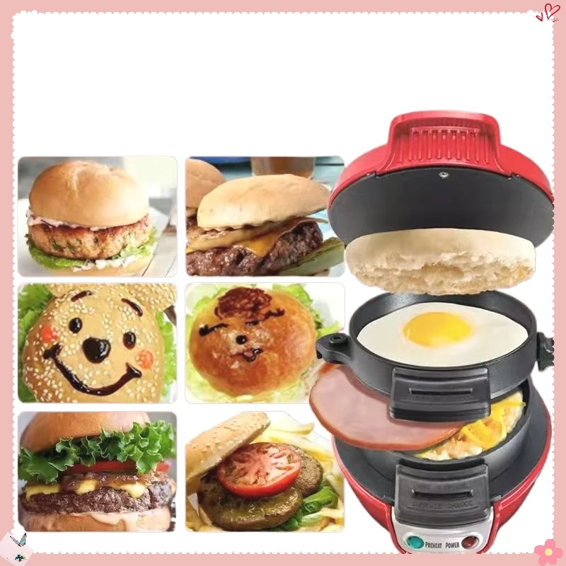 Trvanlivá funkcia hamburger sekaný stroj eu plug raňajky stroj hamburger omelette steak sendvič sendvič
