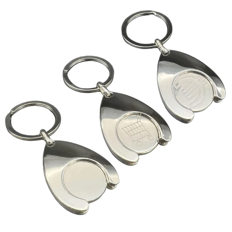 Trvateľný držiak kovových kľúčov s kľúčovou tokensom Tokens Tokens Trolley/Euro/Blank