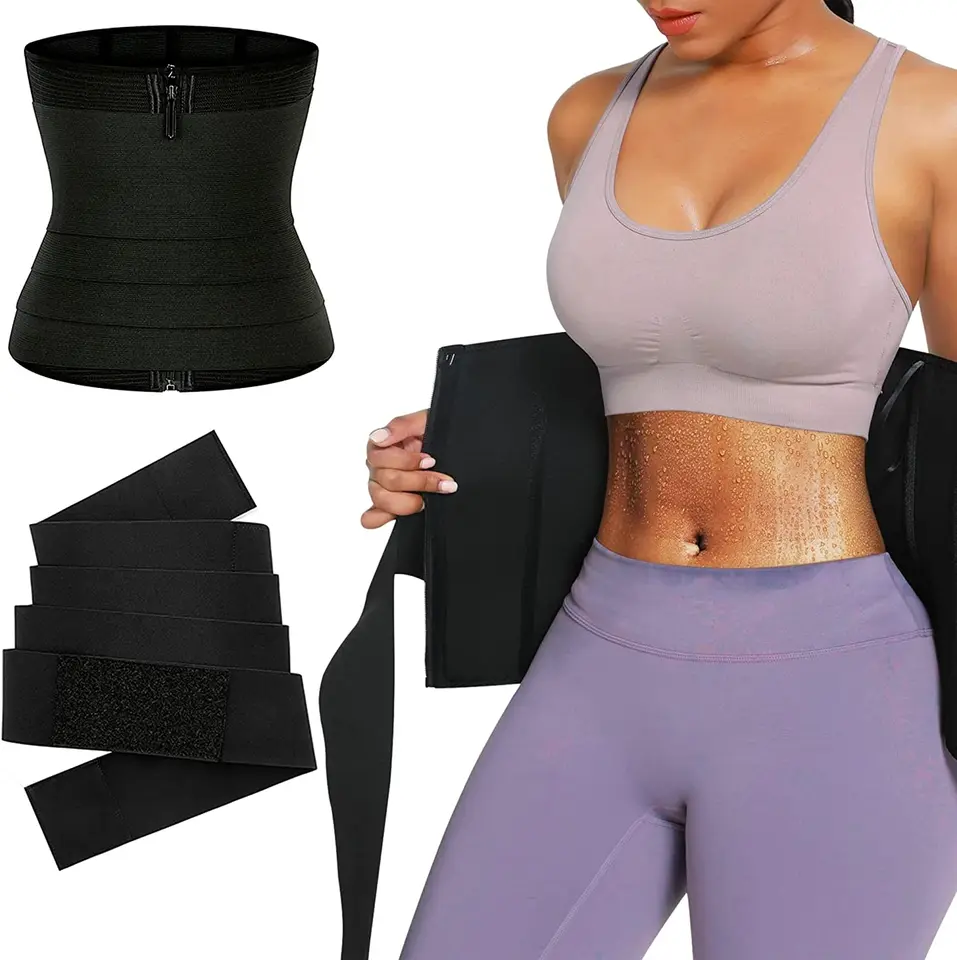 Tréner trénera potu, Shapewear Dámske odnímateľné 2 v 1 zipsový modelingový remienok Cincher