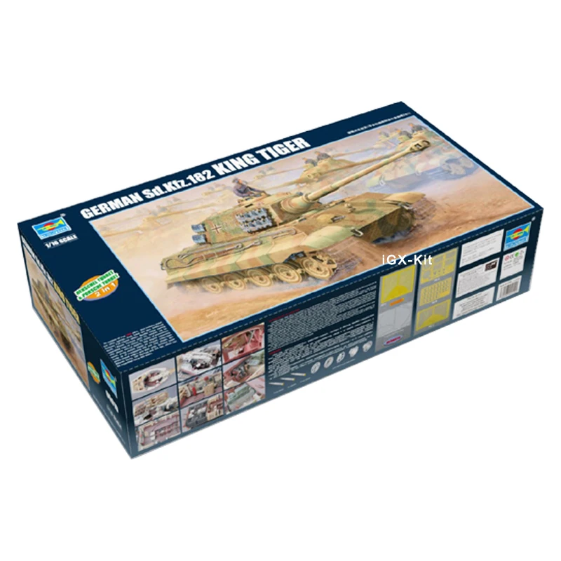 Trúbka 00910 1/16 Nemecký SDKFZ 182 Kingtiger King Tiger Tank Hancraft Collective Toy Plastic Monly Building Model Model