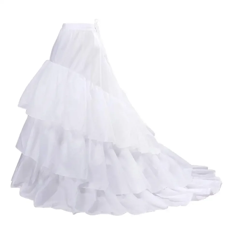 Trúbka morská panna rybársky petticoat crinoline podložky podlahová dĺžka pre svadobné šaty loptové šaty