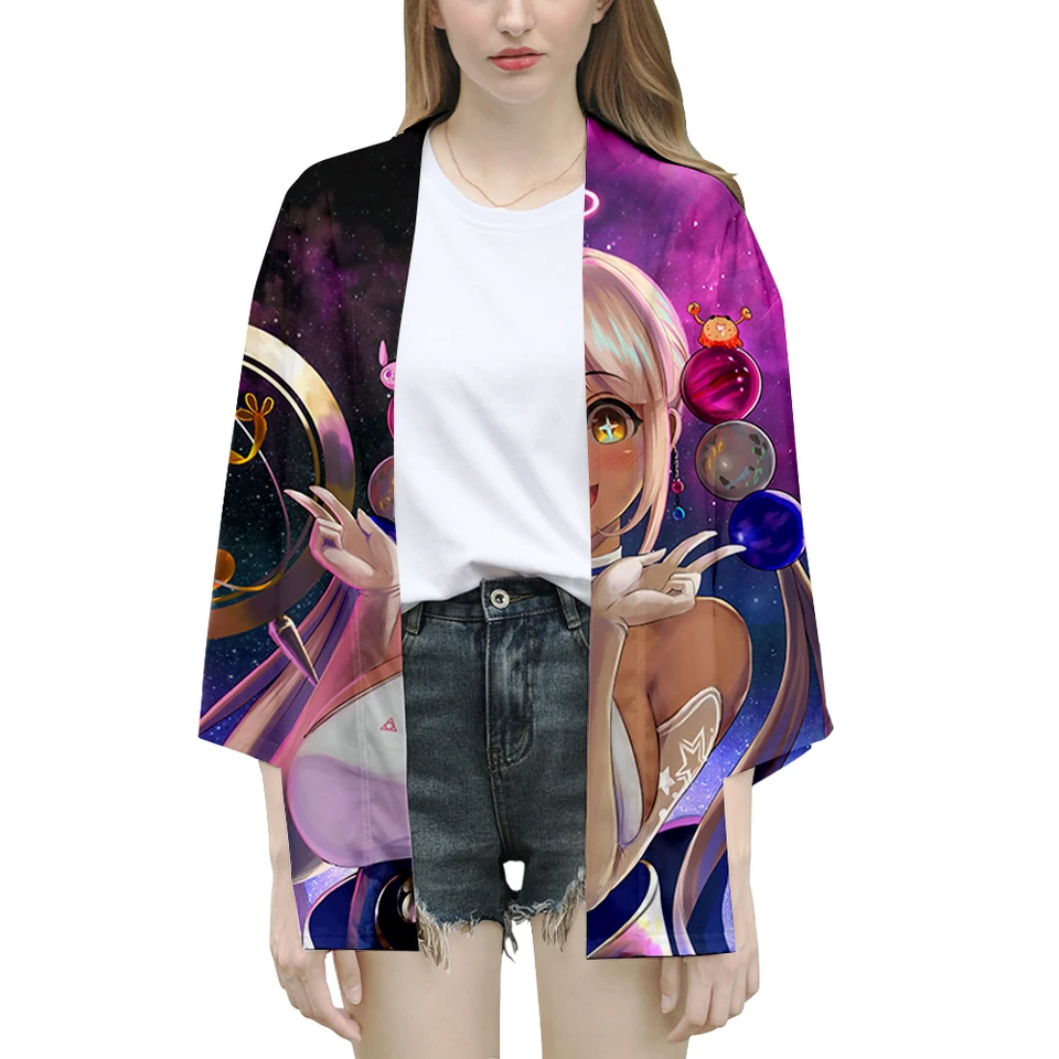 Tsukumosana virtuálna kotva periférie japonskej voľnej pláže Cardigan Boy Girl's Harajuku Kimonotops blúzka yukata oblečenie