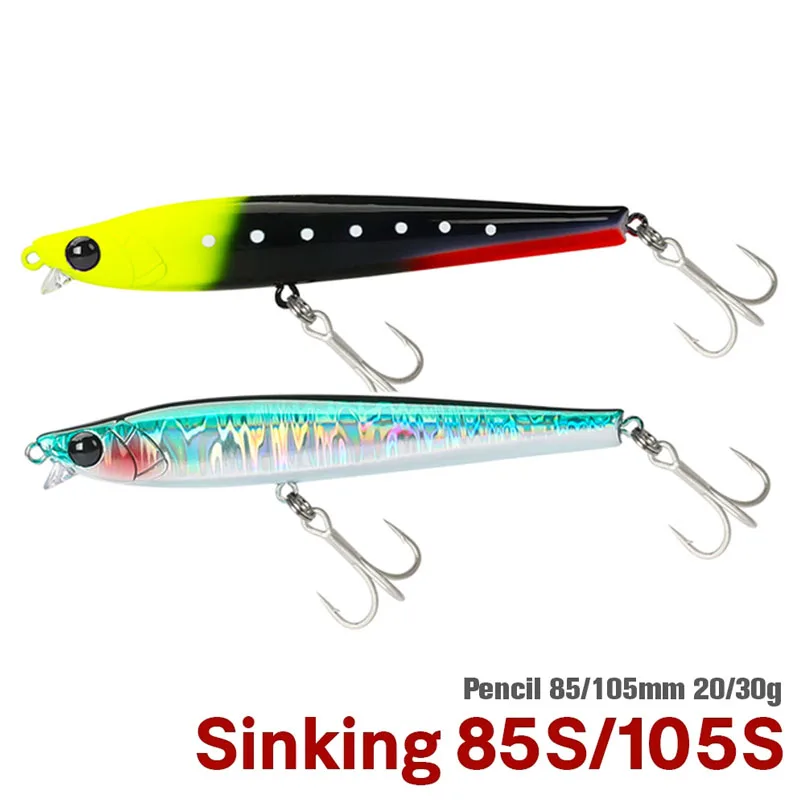 Tsurinoya krátka ceruzka na pery 85s 105s Ultra dlhá rybárska návnada DW208 85 mm 20 g 105 mm 30 g slaná voda tvrdá návnada