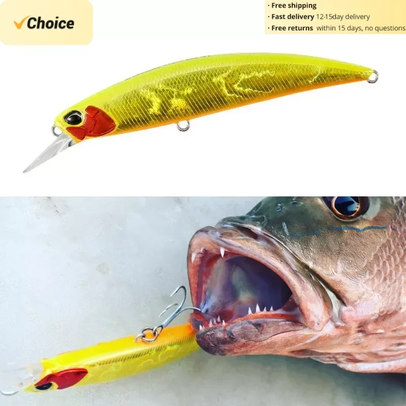 Tsuyoki Minnow Fishing Lure 95/110 mm potopenie tvrdého návnady Wobbler Jercbait Long Casting Salkwater Spearhead Ryuki 95