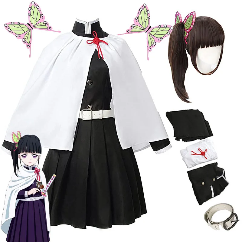 Tsuyuri Kanao kostým dospelých dospelých detí anime démon Slayer Kimetsu no Yaiba Tsuyuri Kanao Cosplay kostým uniformné ženy kimono haori
