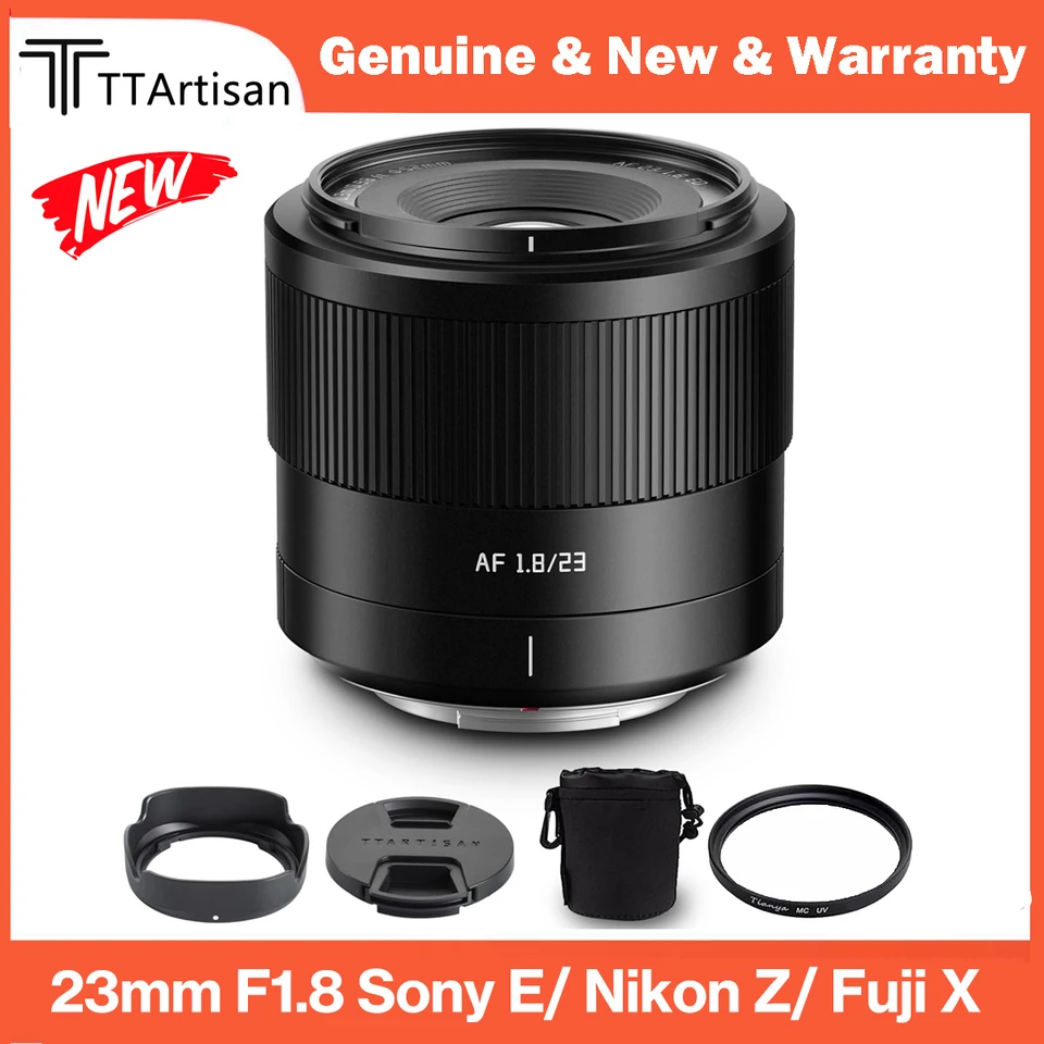 Ttartisan 23mm F1.8 APS-C Auto Focus STM Prime objektív pre Sony A6700 NEX-7 ZVE-10 FX30 Nikon Z7II Z9 Z8 ZF FUJI X-A5 X-A5 X-M5