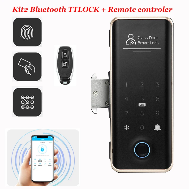 Ttlock diaľkový odomknutie inteligentný zámok pre sklenené dvere Drevené dvere Dynamický kód Autolock