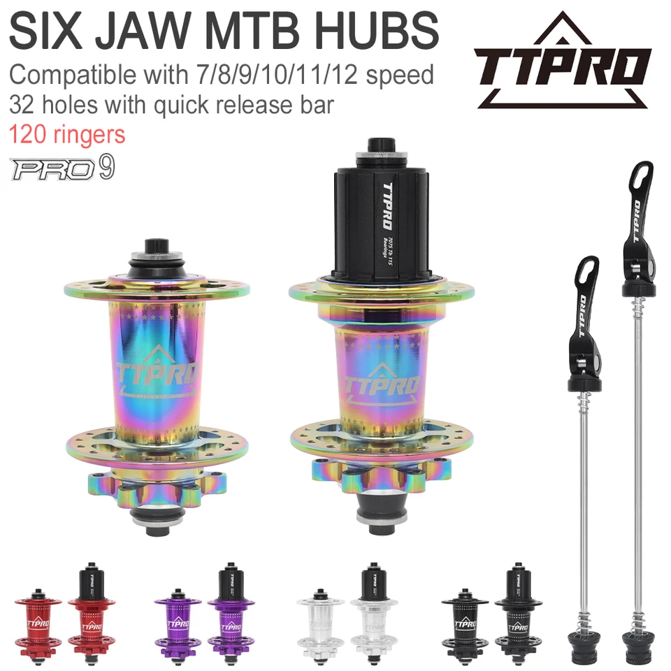 TTPRO PRO 9 MTB HUB 32 36 DIERCI LEATOVÝ BIKE FRESKUBUB RÝCHLE REKLADUJÚCE Uvoľnenie 32H 36H 7 8 9 10 11 12 Rýchlosť 6 PAWL BICYCLE HUB
