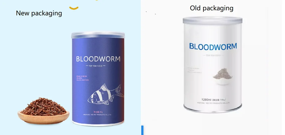 Tubifex-červená krvná červ sušené krevety pre akvárium, Samll Fish Food