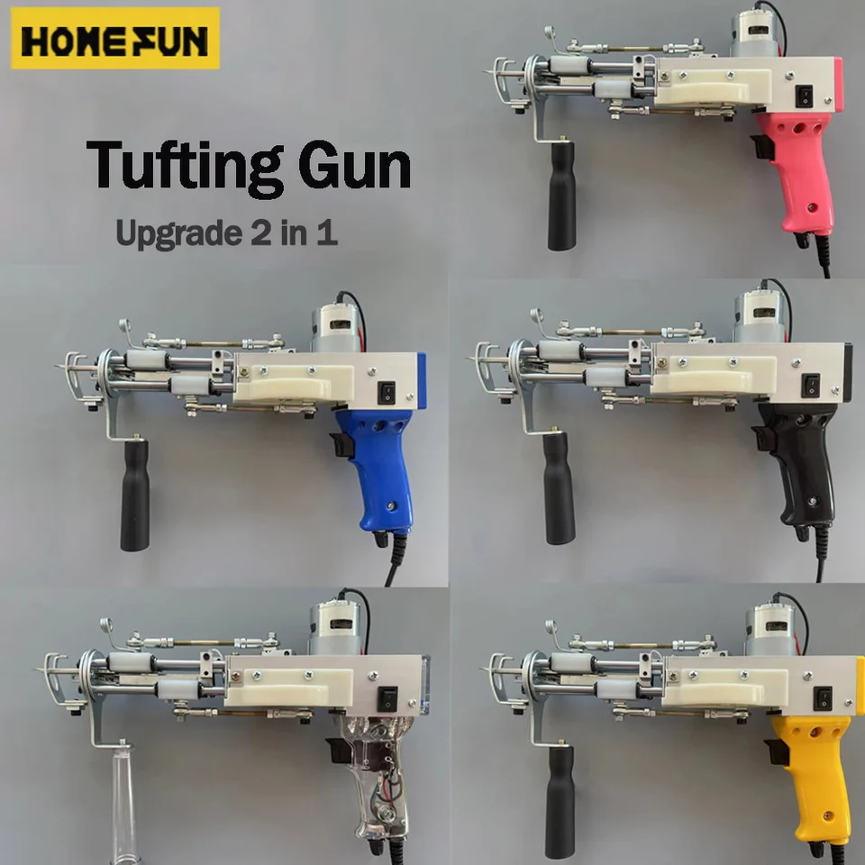 Tufting Gun 2 in 1 Electric Carpet Loop Pile Cut Pile Zdvíhacia pištoľ s kobercový