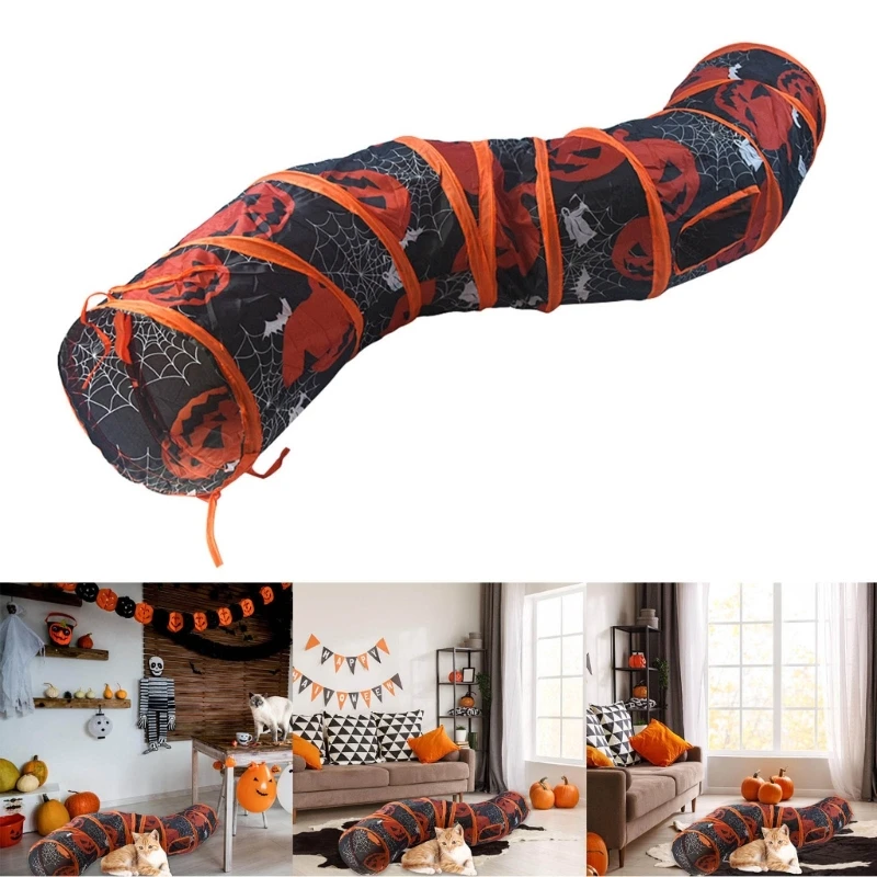 Tunel tunel Halloween Malé domáce zviera Hideaways tunel PlayTube Hray Cats Zábavný tunel Playtent Cats Indoor Tunnel Hray