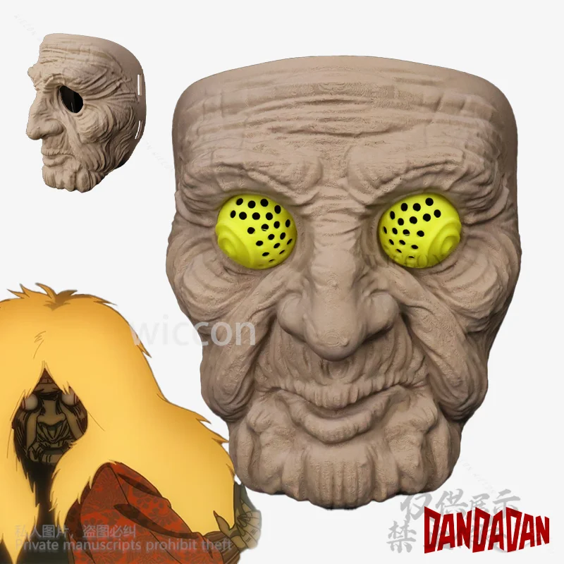 Turbo Granny Cosplay Anime Dandadan kostým 3D tlače základná maska ​​Tvrdá plastová pohybujúca sa maska ​​na Halloween Vianoce prispôsobené