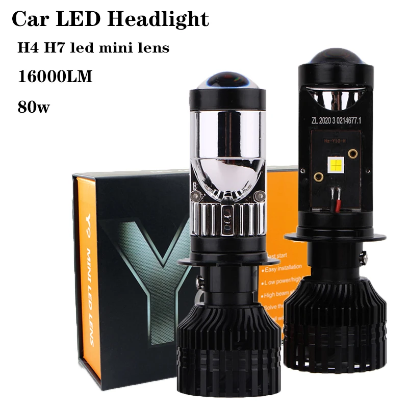 Turbo ventilátor H7 H4 Super Mini projektor Laser šošovky Canbus 80W s nízkym lúčom Spotlight Motorycles Motocykle 16000LM LHD Automatické príslušenstvo