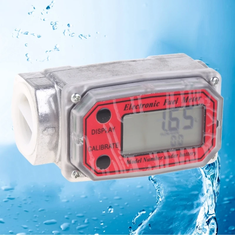 Turbína prietokomer meter Displej čipu elektronický digitálny prietokomer kvapalný merač voda merač paliva naftu na naftu plyn