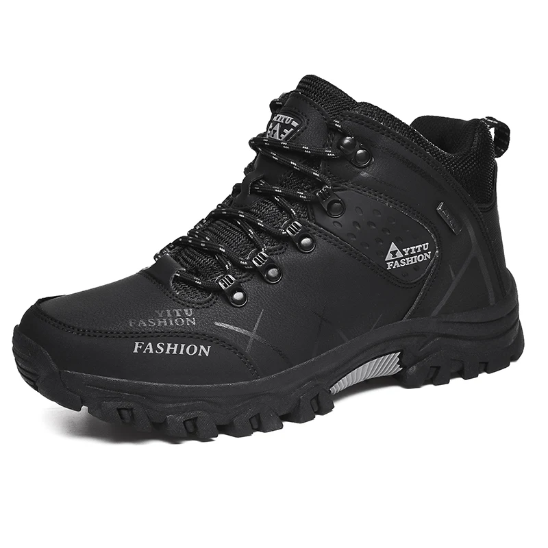 Turistické topánky Muži členkové topánky Vonkajšie kempingy proti koľbe lezenie topánky Lace Up lezenie Trekking tenisky